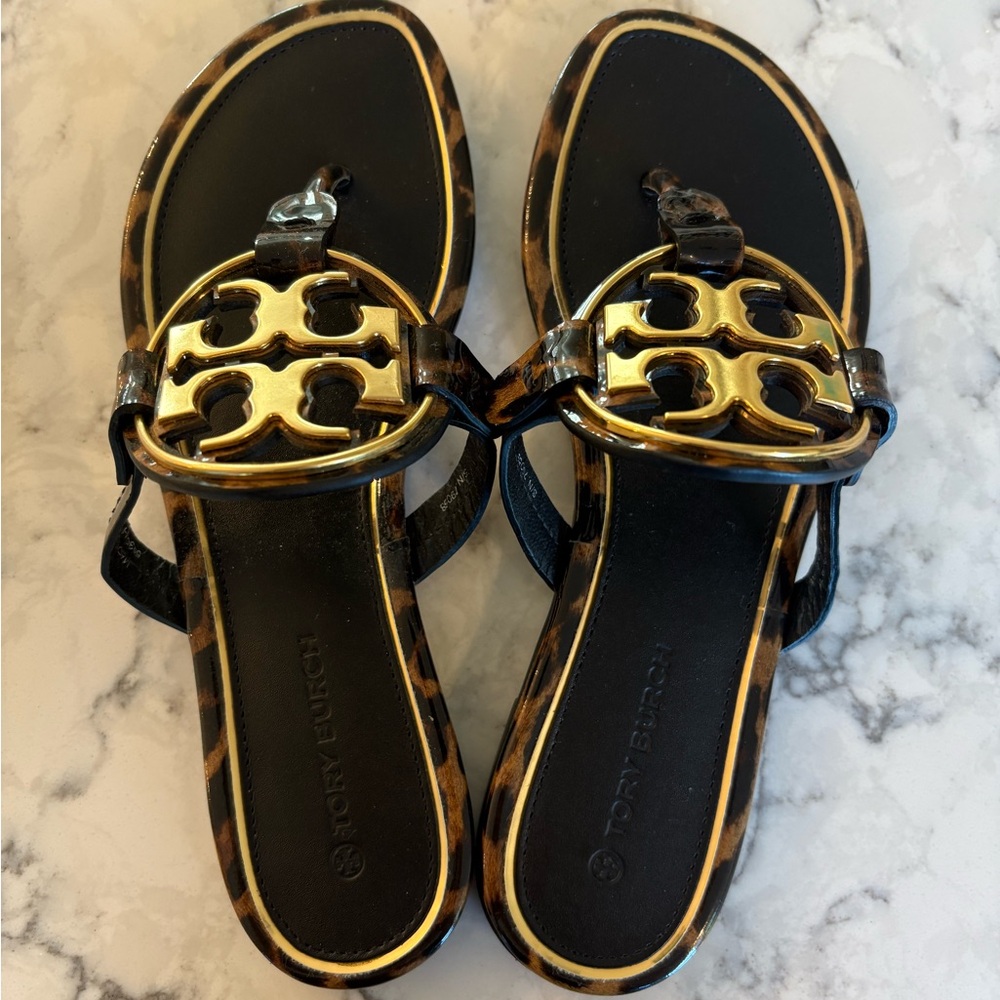 Tory Burch Monogram Tortoiseshell  Women's Sandals Size 6.5